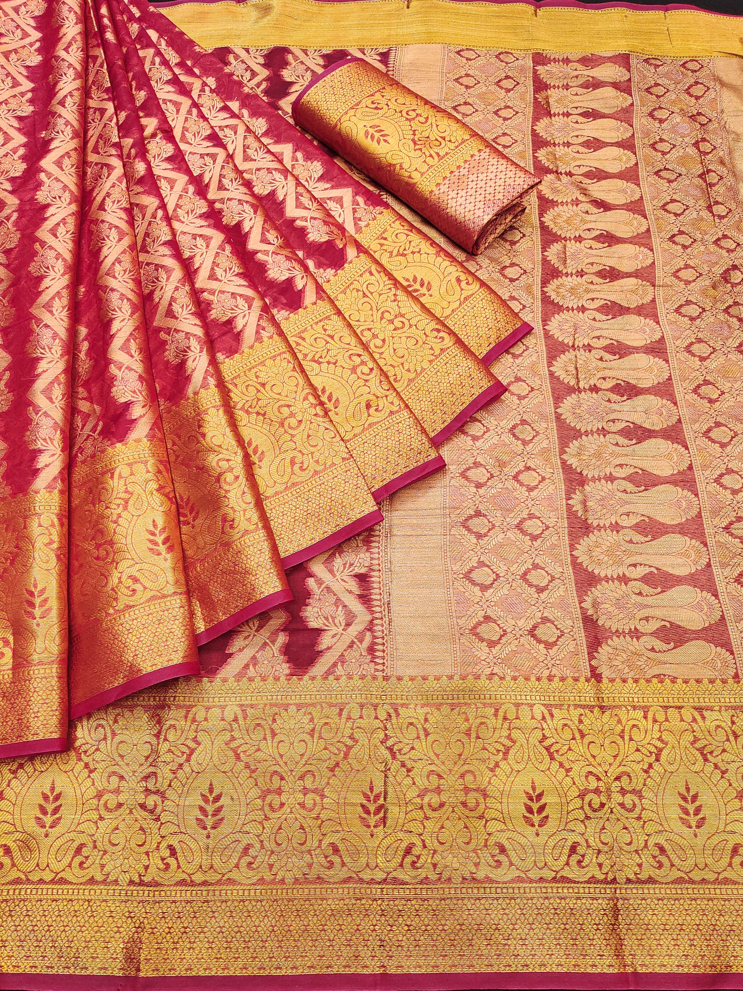 Pure Tissue Silk Organza Silk Saree – Bridal & Festive Collection