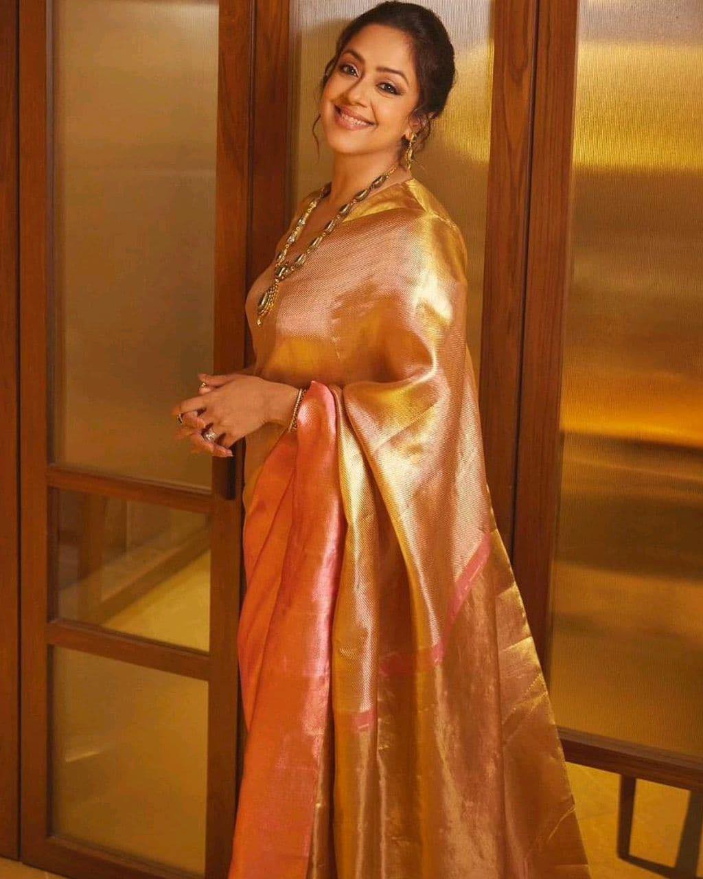 Buy Jyothika Inspired Kanjivaram Tissue Silk Saree Online