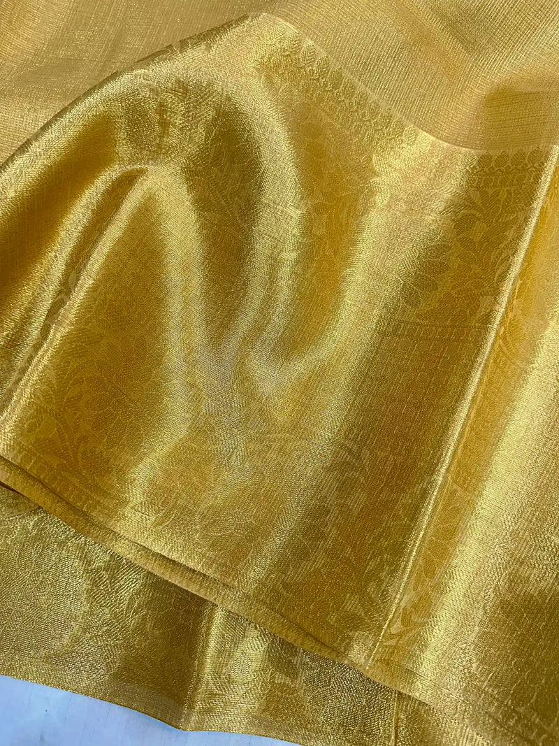 Wedding Special Kota Tissue Silk Saree in Golden Hue