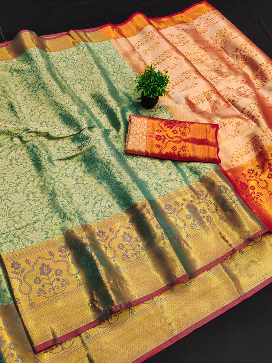 Premium Kanjivaram Banarasi Silk Saree – Traditional Bridal Wear