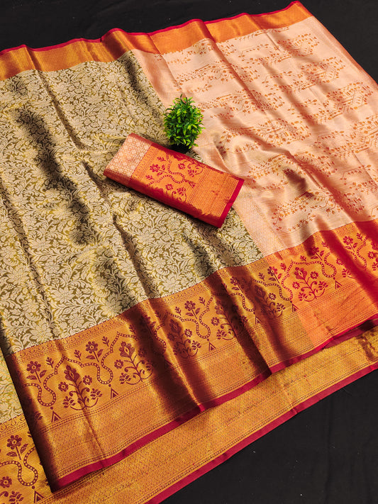 Premium Kanjivaram Banarasi Silk Saree – Traditional Bridal Wear