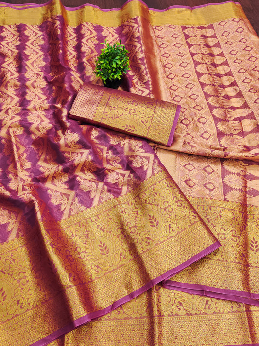 Pure Tissue Silk Organza Silk Saree – Bridal & Festive Collection