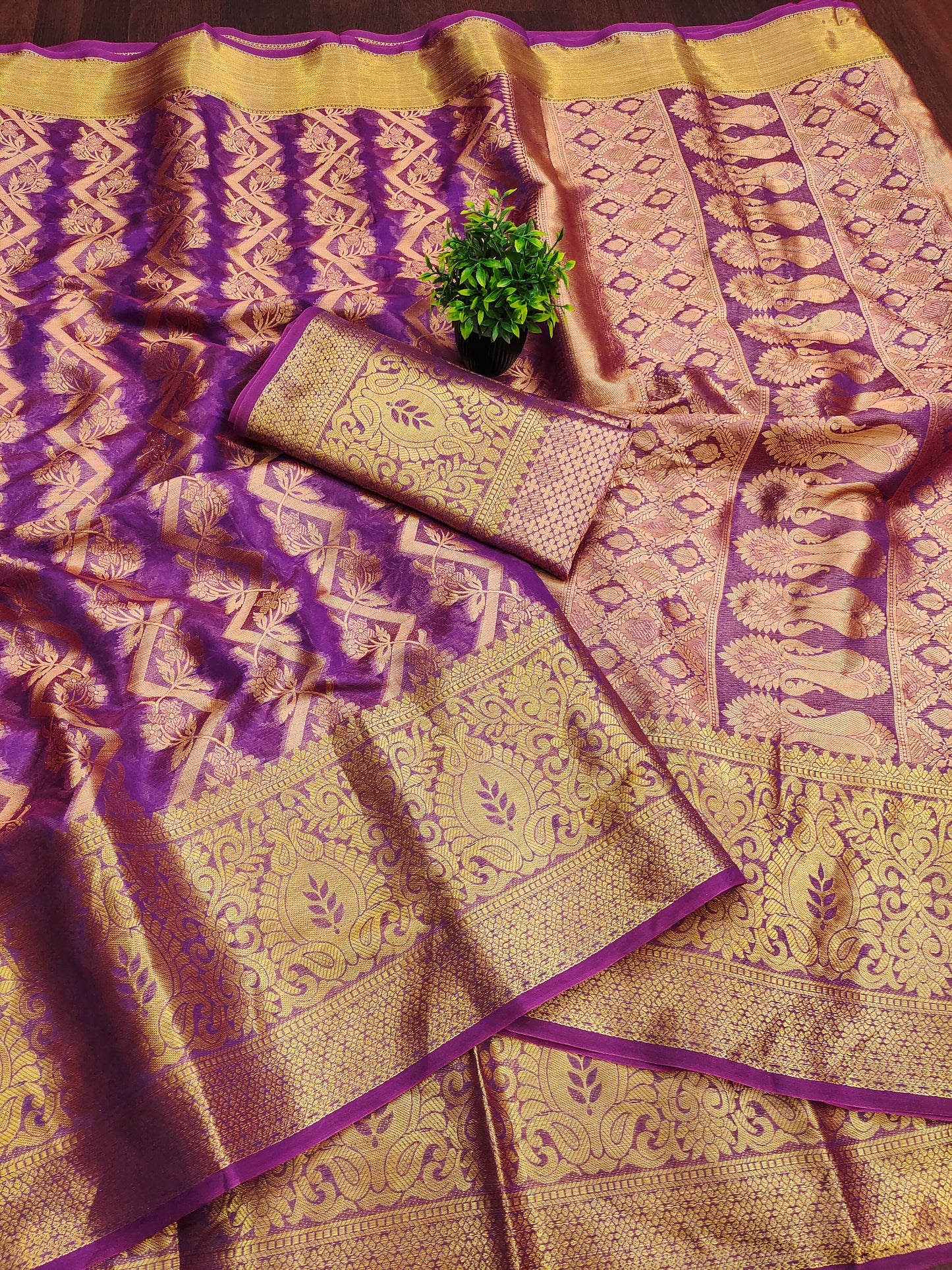 Pure Tissue Silk Organza Silk Saree – Bridal & Festive Collection