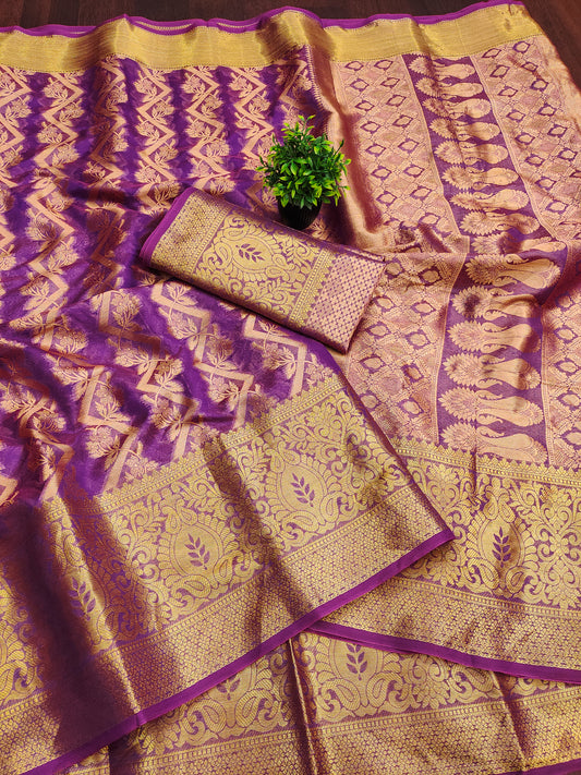 Pure Tissue Silk Organza Silk Saree – Bridal & Festive Collection