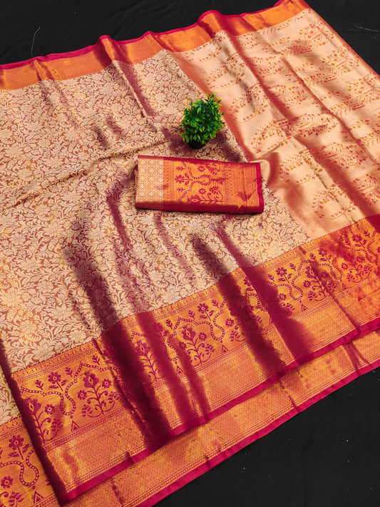 Premium Kanjivaram Banarasi Silk Saree – Traditional Bridal Wear