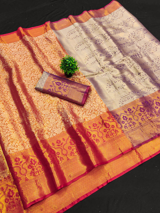 Premium Kanjivaram Banarasi Silk Saree – Traditional Bridal Wear