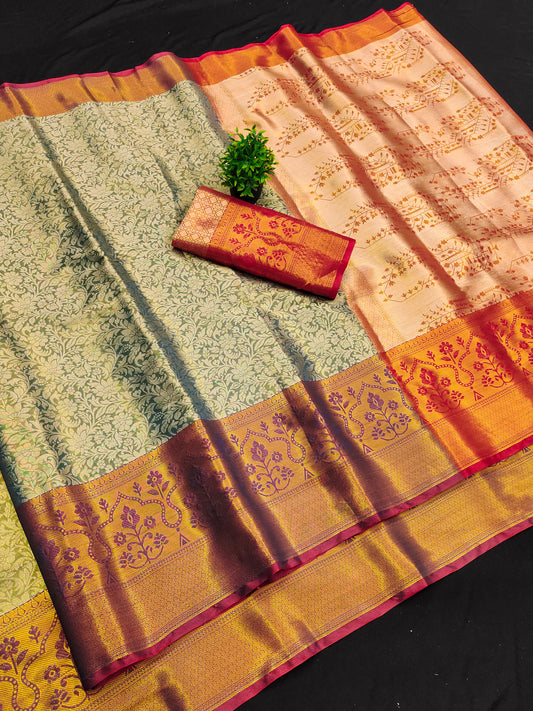 Premium Kanjivaram Banarasi Silk Saree – Traditional Bridal Wear