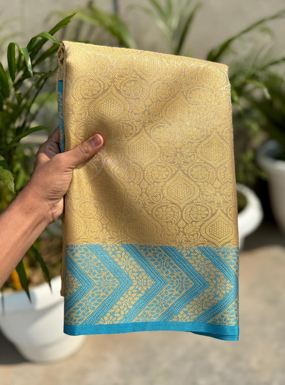 Nita Ambani inspired Gold Banarasi Tissue Silk Saree