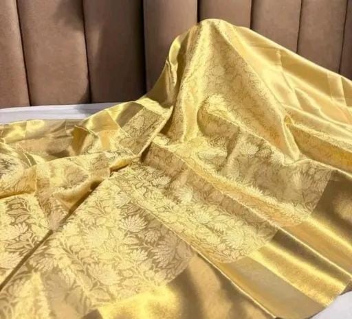 Neeta Ambani Inspired Golden Tissue Silk Saree – Celebrity Inspired Elegance